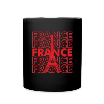 Frankreich Paris Eiffelturm Franzose Liebe Franzos - Tasse einfarbig - Schwarz - Vorne