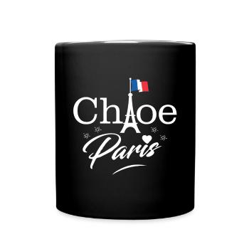 Eiffel Tower Paris French Love - Full Colour Mug - black - Front