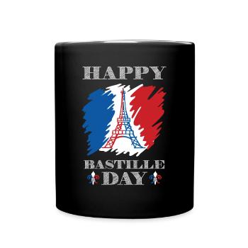 Happy day at the Eiffel Tower Paris Holiday - Full Colour Mug - black - Front