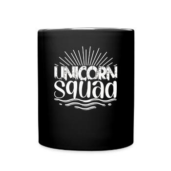 Licorne de l’escouade Einhorn - Mug uni - noir - Devant