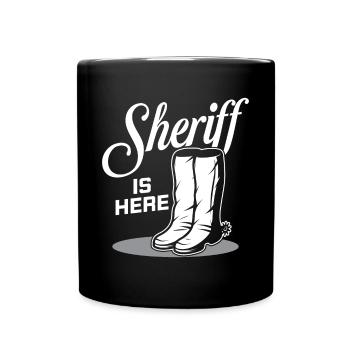 Sheriff est Sheriff Boots Sheriffstar Pistol ici - Mug uni - noir - Devant