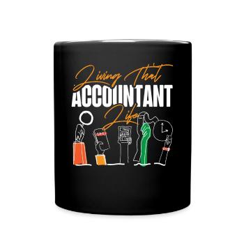 Accountant Bookkeeper Accounting - Full Colour Mug - black - Front