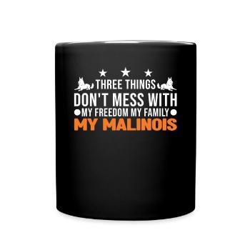 Belgian Malinois Family Mechelse Herder - Full Colour Mug - black - Front