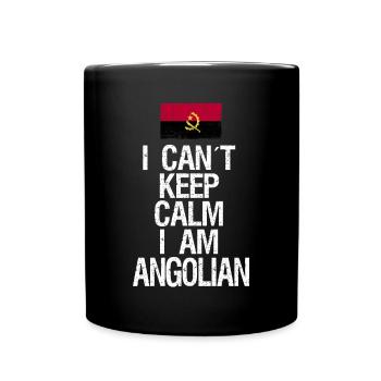 I can not Keep Calm I am Angolian - Full Colour Mug - black - Front
