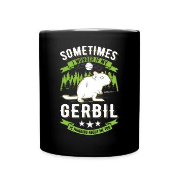 Gerbille Cadeau Rat de course Gerbille - Mug uni - noir - Devant