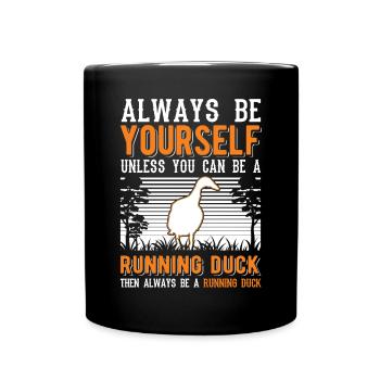 Indian Running Duck Gift Running Duck - Full Colour Mug - black - Front