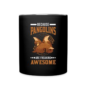 Parce que les pangolins sont géniaux - Mug uni - noir - Devant