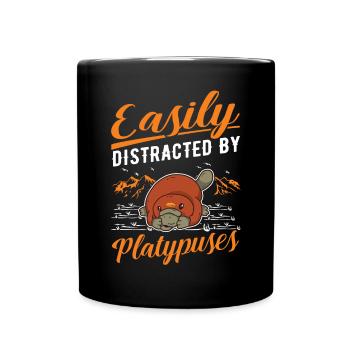 Facilement distrait par l’ornithorynque L’ornithorynque - Mug uni - noir - Devant