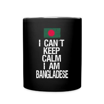 Je ne peux pas rester calme Je suis bangladais - Mug uni - noir - Devant