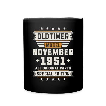Voiture classique Novembre 1951 Cadeau d’anniversaire - Mug uni - noir - Devant