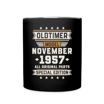 Voiture classique Novembre 1957 Cadeau d’anniversaire - Mug uni - noir - Devant