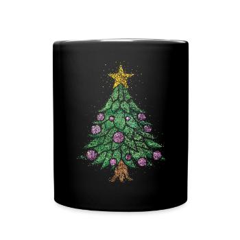 Christmas tree Christmas Eve Christmas tree Christmas tree - Full Colour Mug - black - Front
