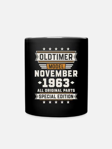Oldtimer November 1963 Geburtstag Geschenk - Tasse einfarbig - Schwarz