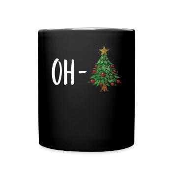 Oh Tannenbaum Weihnachtsbaum Christbaum Xmas - Tasse einfarbig - Schwarz - Vorne