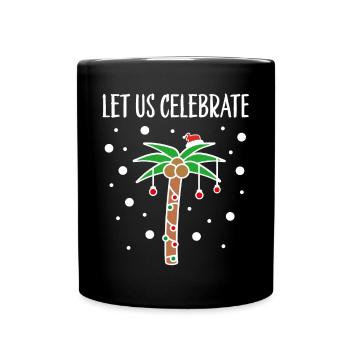 Christmas Outfit Palm Beach Sea Christmas Time - Full Colour Mug - black - Front