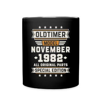 Classic Car November 1982 Birthday Gift - Full Colour Mug - black - Front