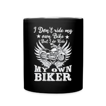 Ich Fahre Nicht Mit Meinem Eigenen Fahrrad, Aber - Tasse einfarbig - Schwarz - Vorne