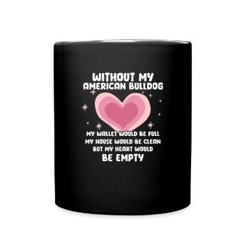 American Bulldog - Tasse einfarbig - Schwarz - Vorne