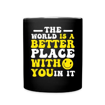 Anxiety Depression Mental Health - Full Colour Mug - black - Front