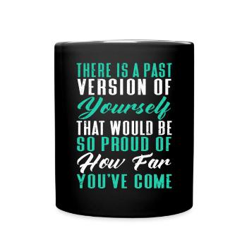 Anxiety Depression Mental Health - Full Colour Mug - black - Front