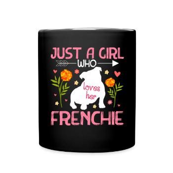 Une seule fille qui a son Français - Mug uni - noir - Devant