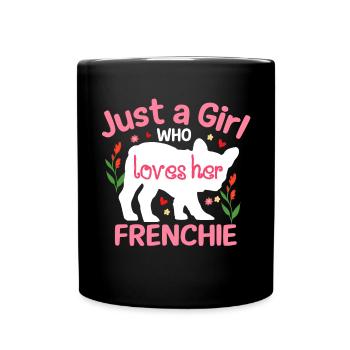 Une seule fille qui a son Français - Mug uni - noir - Devant