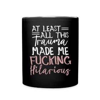 Anxiety Depression Mental Health - Full Colour Mug - black - Front