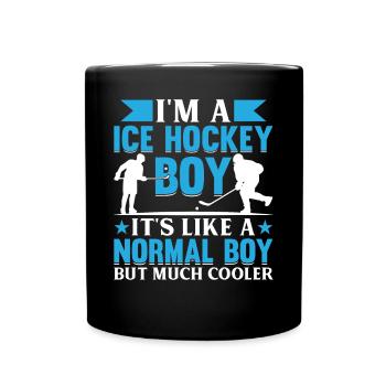 Ice Hockey Kids Playing Ice Hockey Boy - Ice Hocke - Mug uni - noir - Devant