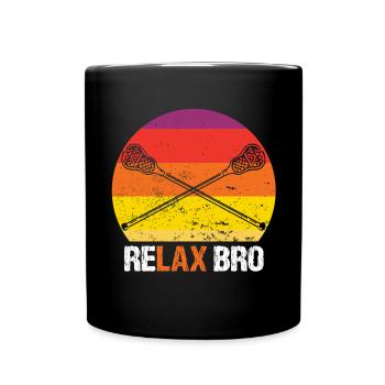 Relax Bro Retro Vintager - Mug uni - noir - Devant