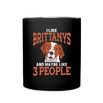 French Brittany Spaniel Epagneul Breton Gift - Full Colour Mug - black - Front