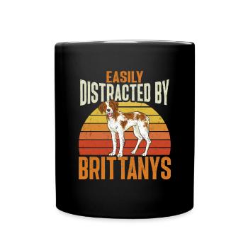 French Brittany Spaniel Epagneul Breton Gift - Full Colour Mug - black - Front