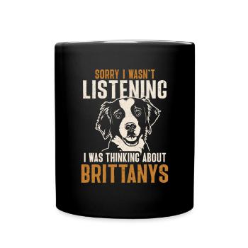 French Brittany Spaniel Epagneul Breton Gift - Full Colour Mug - black - Front