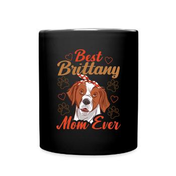 Français Bretagne Épagneul Epagneul Breton Cadeau - Mug uni - noir - Devant