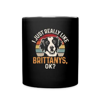 French Brittany Spaniel Epagneul Breton Gift - Full Colour Mug - black - Front