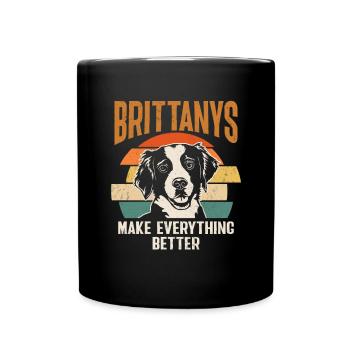 French Brittany Spaniel Epagneul Breton Gift - Full Colour Mug - black - Front