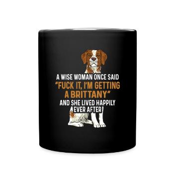Français Bretagne Épagneul Epagneul Breton Cadeau - Mug uni - noir - Devant