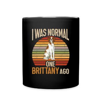 French Brittany Spaniel Epagneul Breton Geschenk - Tasse einfarbig - Schwarz - Vorne