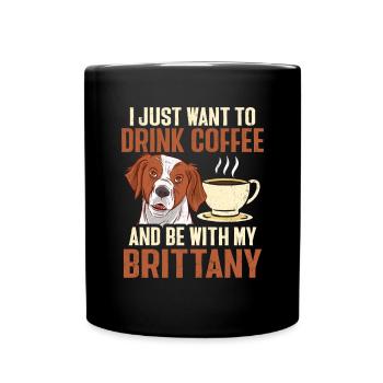 French Brittany Spaniel Epagneul Breton Gift - Full Colour Mug - black - Front