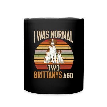 Français Bretagne Épagneul Epagneul Breton Cadeau - Mug uni - noir - Devant