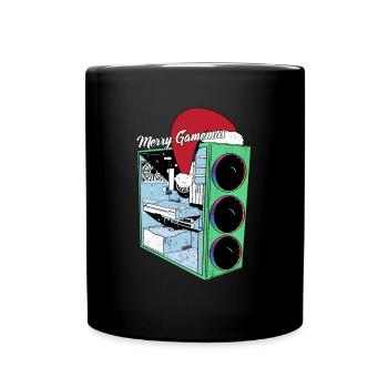 PC de jeu avec Beanie Funny Gambler Outfit Noël - Mug uni - noir - Devant