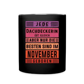 Handwerker Geburtstag November geboren - Tasse einfarbig - Schwarz - Vorne