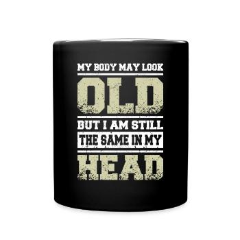Old but the same in my head - Tasse einfarbig - Schwarz - Vorne