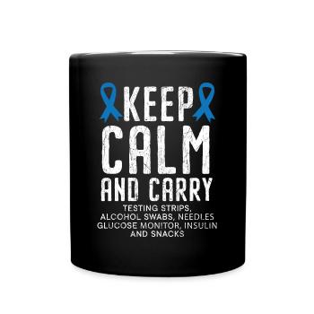 Diabète de type 2 DT2 Sensibilisation au diabète du guerrier - Mug uni - noir - Devant