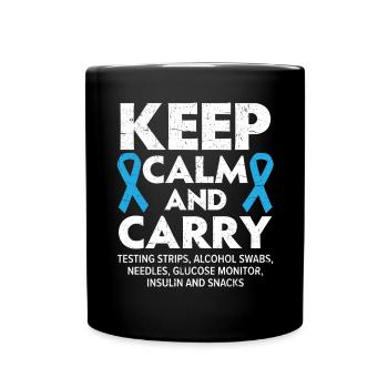 Diabète de type 2 DT2 Sensibilisation au diabète du guerrier - Mug uni - noir - Devant