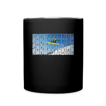 snowboarding - Tasse einfarbig - Schwarz - Vorne