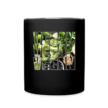 Végétalien - Mug uni - noir - Devant
