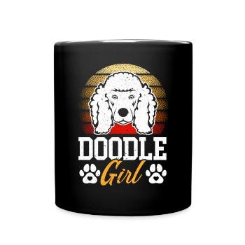 Doodle Fille Goldendoodle Chien Amant Puppy Paw Love - Mug uni - noir - Devant