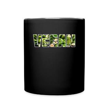 Végétalien - Mug uni - noir - Devant