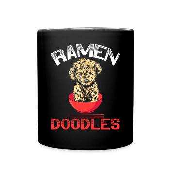 Ramen Doodles Goldendoodle Dog Lover Puppy Paw - Mug uni - noir - Devant
