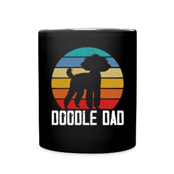 Doodle Papa Goldendoodle Chien Amant Puppy Paw Love - Mug uni - noir - Devant